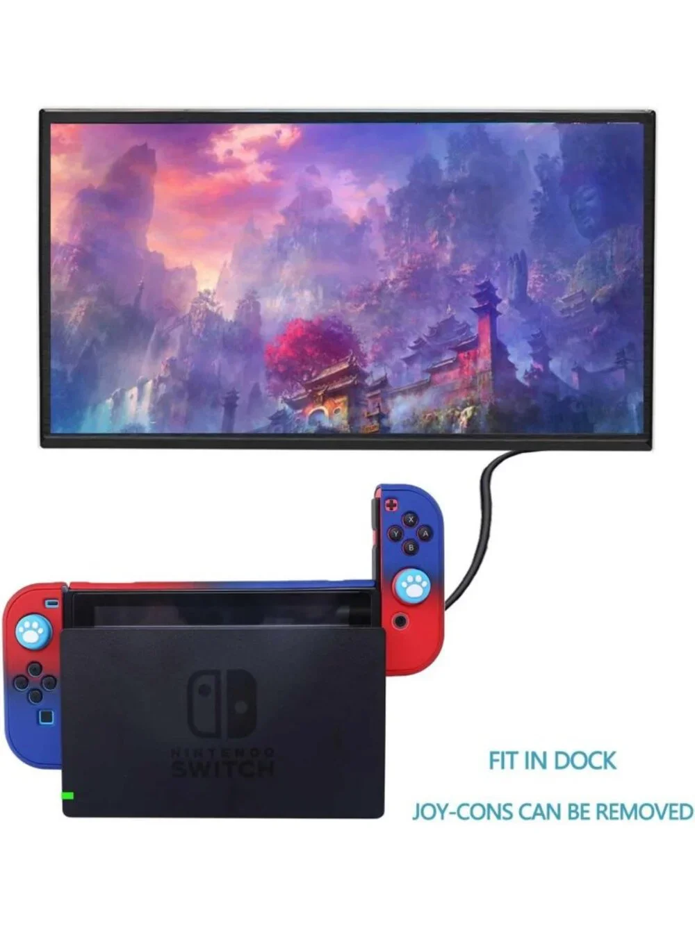 3-in-1 Dockable Protective Case for Nintendo Switch & Joy-Con with Screen